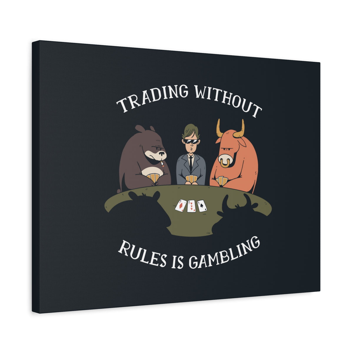 Scripture Canvas Trading Without Rules Is Gambling Christian Wall Art Bible Verse Print Ready to Hang-Express Your Love Gifts