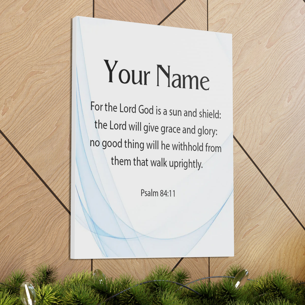 Scripture Walls Personalized Psalm 84:11 Bible Chapter Canvas Christian Wall Art Ready to Hang-Express Your Love Gifts