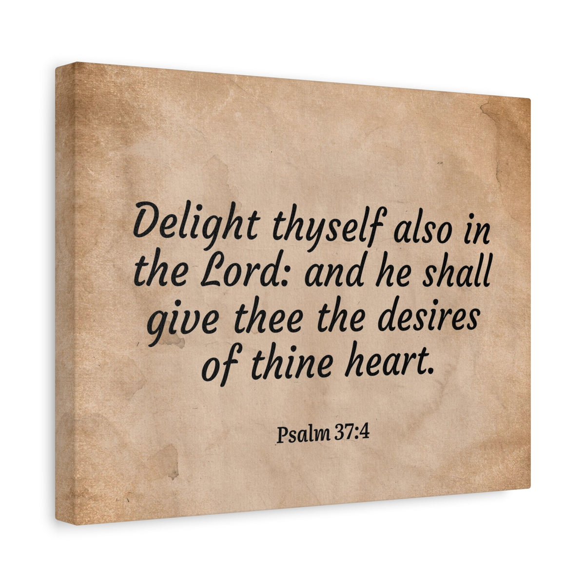 Scripture Walls Desires Of Thine Heart Psalm 37:4 Bible Verse Canvas Christian Wall Art Ready to Hang-Express Your Love Gifts