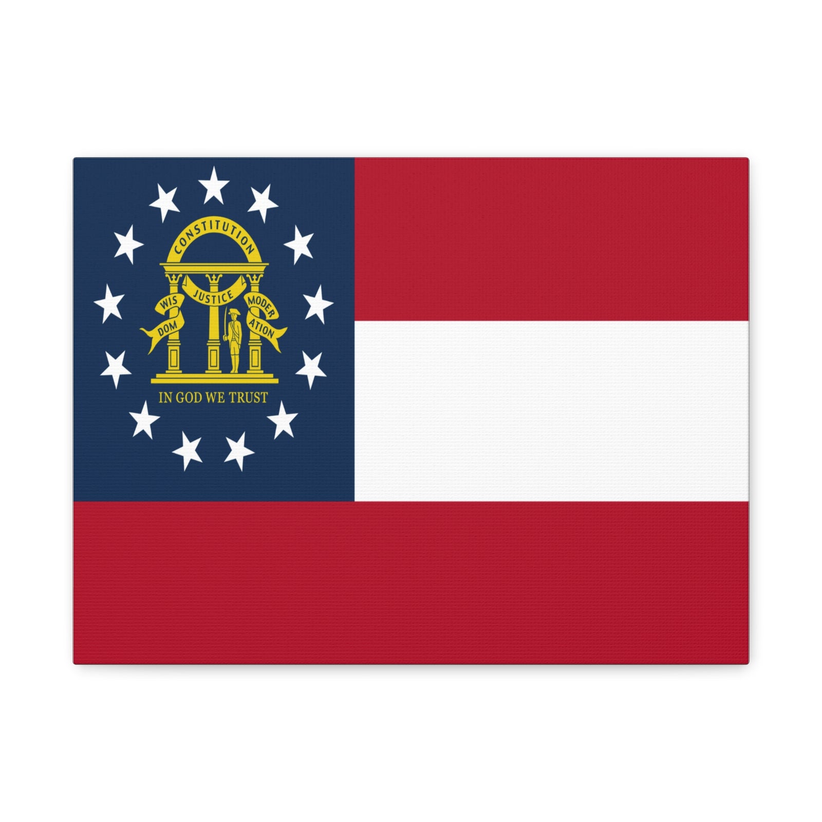 Georgia State Flag Canvas Vibrant Wall Art Unframed Home Decor-Express Your Love Gifts