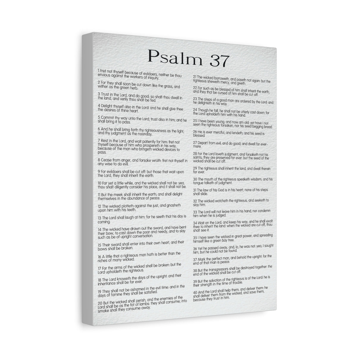 Scripture Canvas Delighting in His Righteousness Psalm 37 Christian Wall Art Bible Verse Print Ready to Hang-Express Your Love Gifts