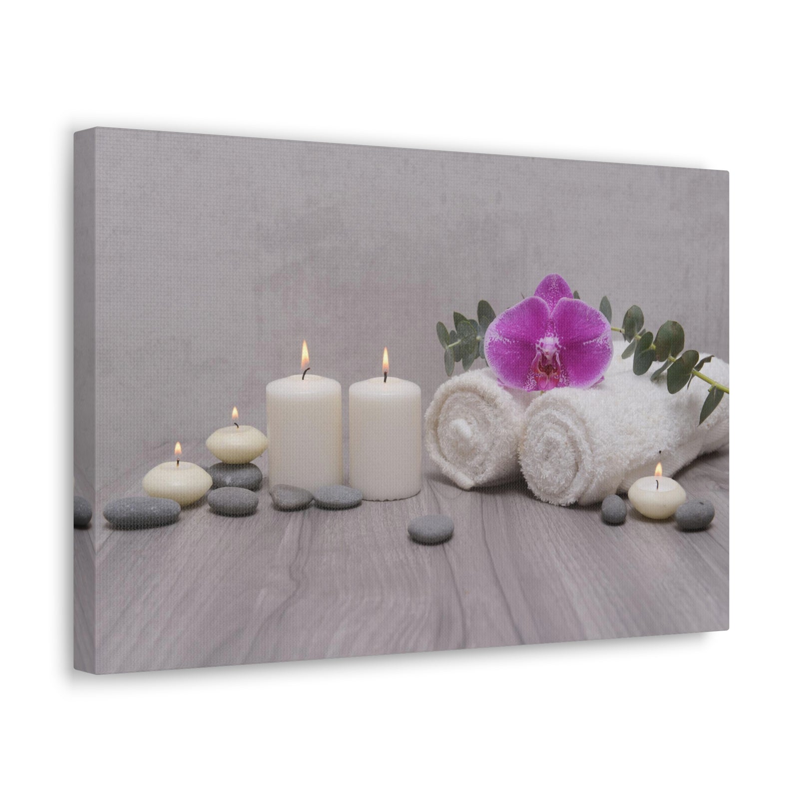 Towel with Green Leaves Forest Floral Nature Photography Canvas Wall Art for Home Decor Ready-to-Hang-Express Your Love Gifts