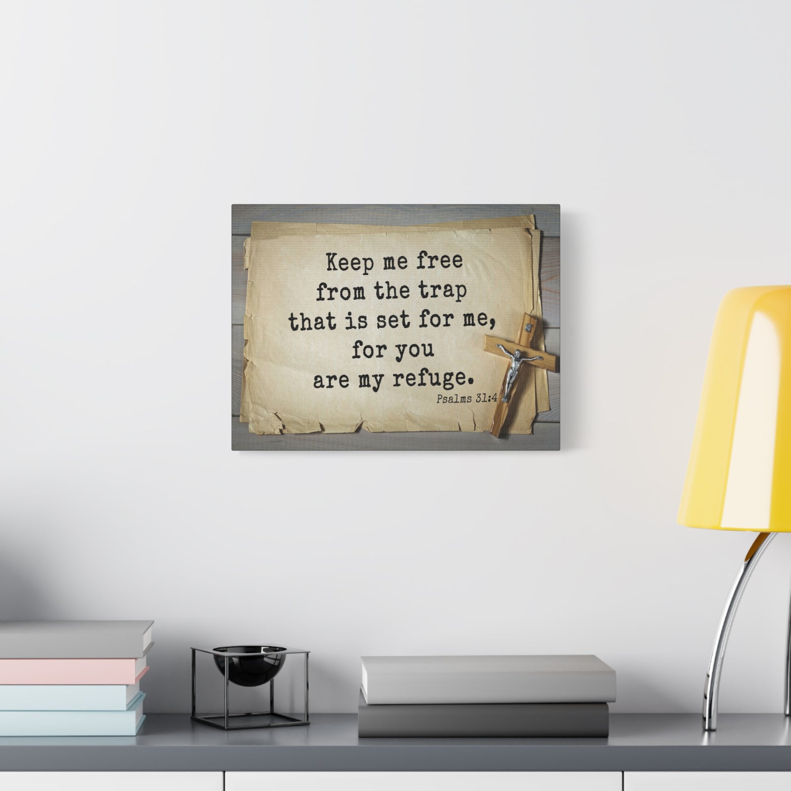 Scripture Walls Keep Me Free Psalms 31:4 Bible Verse Canvas Christian Wall Art Ready to Hang-Express Your Love Gifts