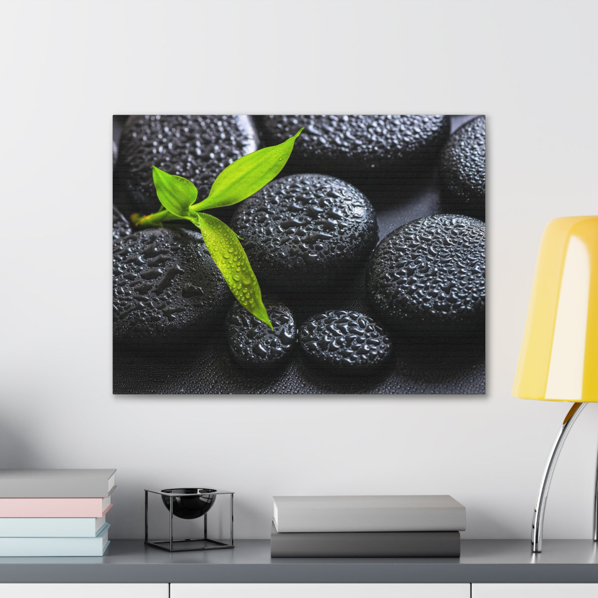 Green Branch Bamboo Forest Floral Nature Photography Canvas Wall Art for Home Decor Ready-to-Hang-Express Your Love Gifts