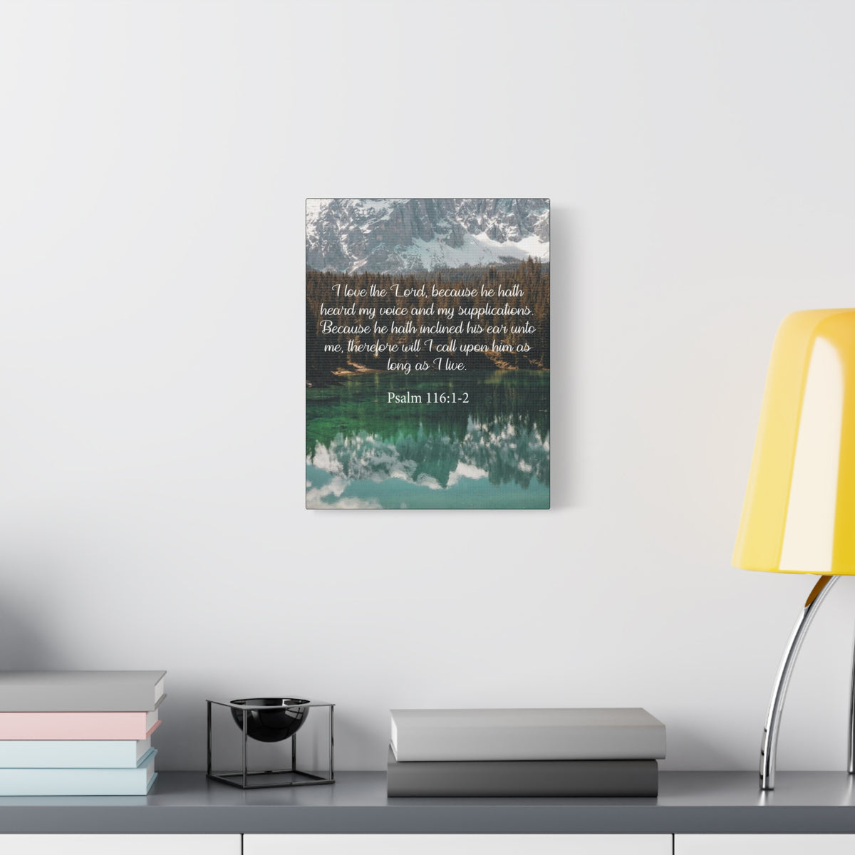 Bible Verse Canvas I Love The Lord Psalm 116:1-2 Christian Home Décor Wall Art Scripture Ready to Hang Faith Print-Express Your Love Gifts
