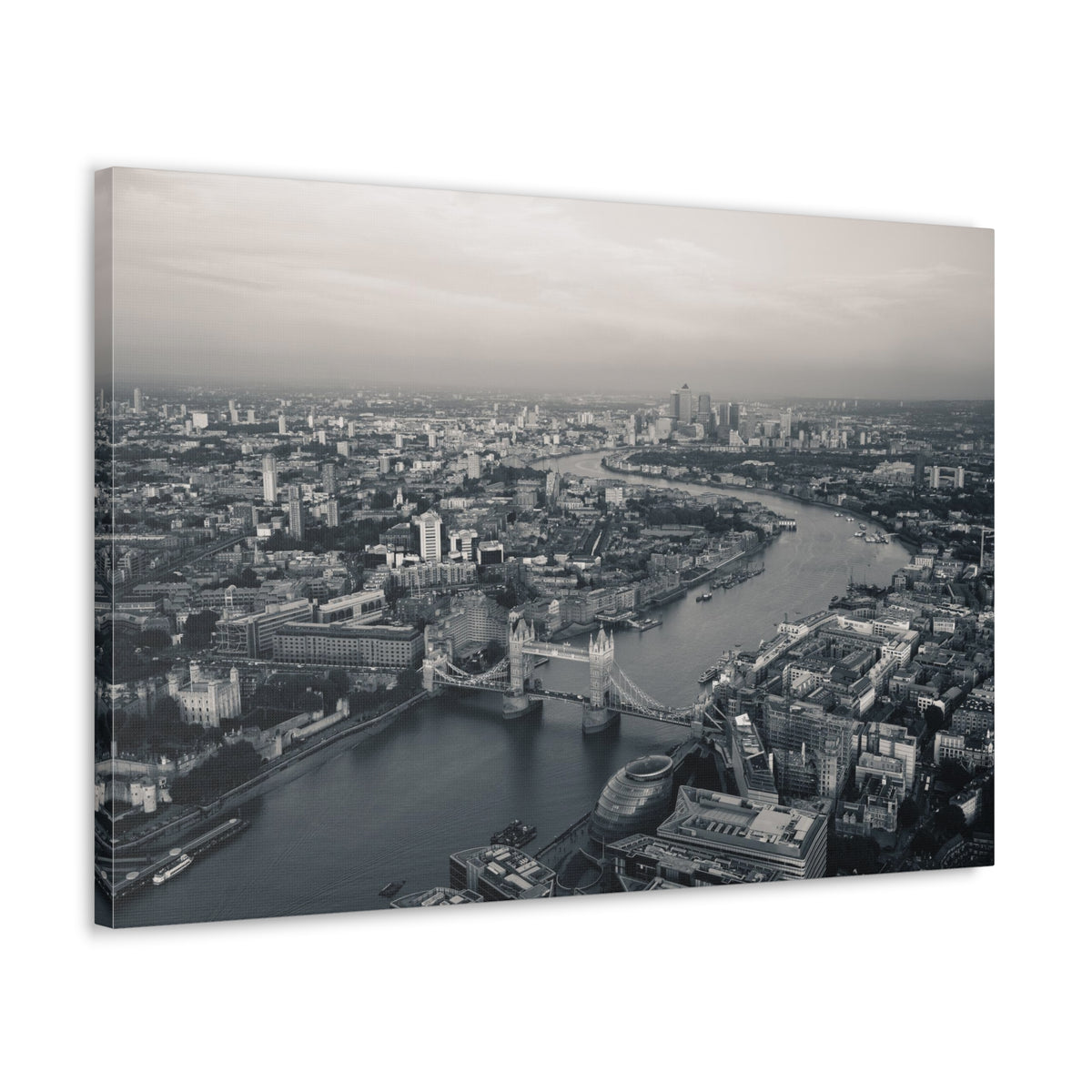 London Black And White Skyline Canvas Artwork High-Quality Breathtaking Stunning Cityscape for Home Decor Ready to Hang-Express Your Love Gifts