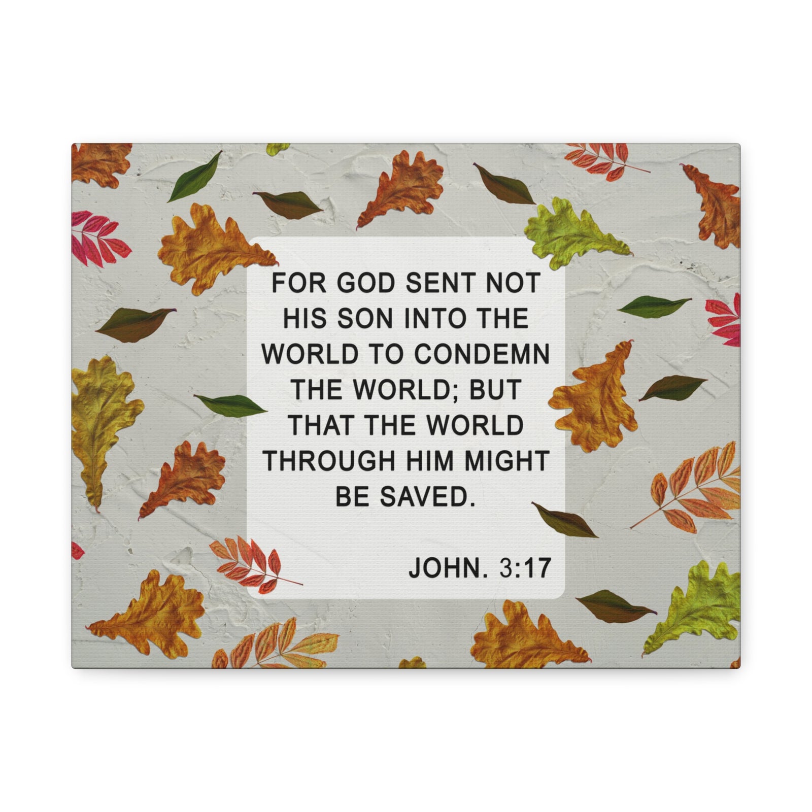 Scripture Walls God Sent John 3:17 Bible Verse Canvas Christian Wall Art Ready to Hang-Express Your Love Gifts