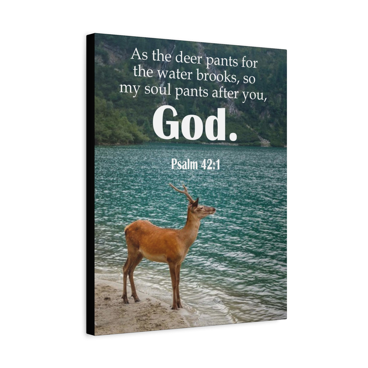 Scripture Canvas Soul Pants Psalm 42:1 Christian Wall Art Bible Verse Print Ready to Hang-Express Your Love Gifts