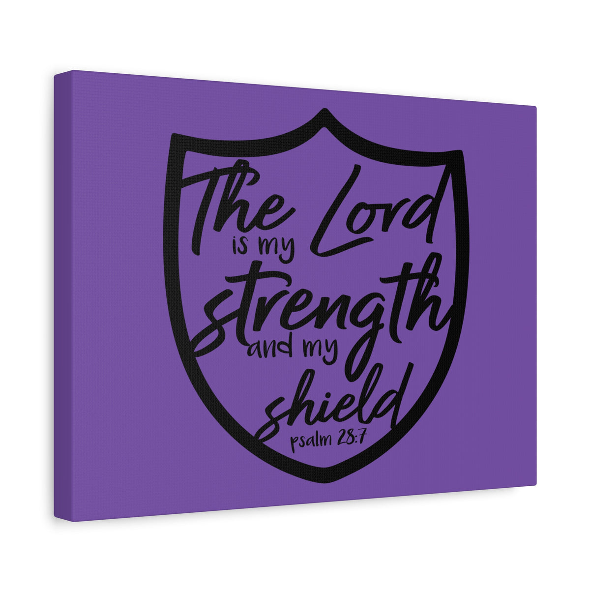 Scripture Canvas The Lord Is Psalm 28:7 Christian Wall Art Bible Verse Print Ready to Hang-Express Your Love Gifts