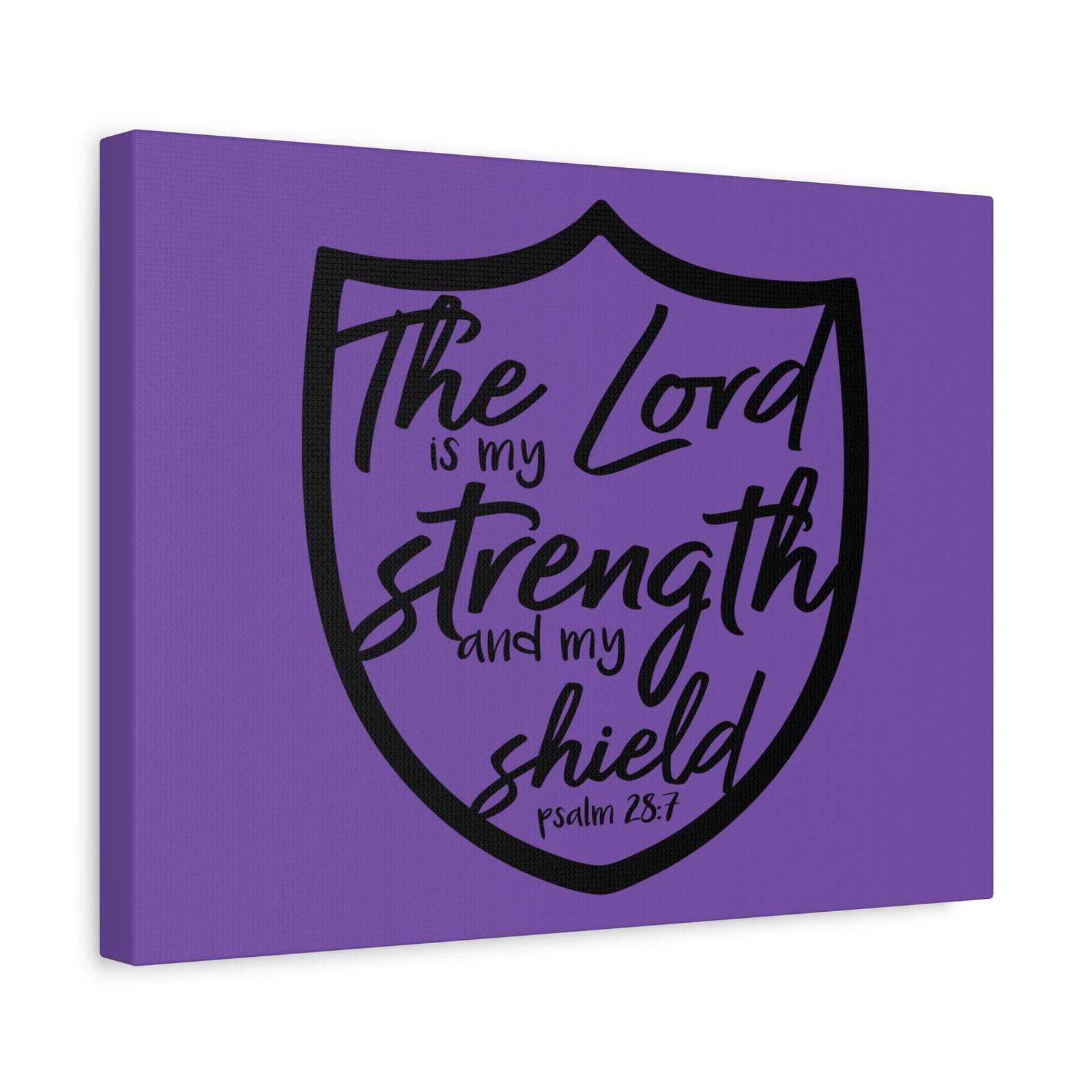 Scripture Canvas The Lord Is Psalm 28:7 Christian Wall Art Bible Verse Print Ready to Hang-Express Your Love Gifts