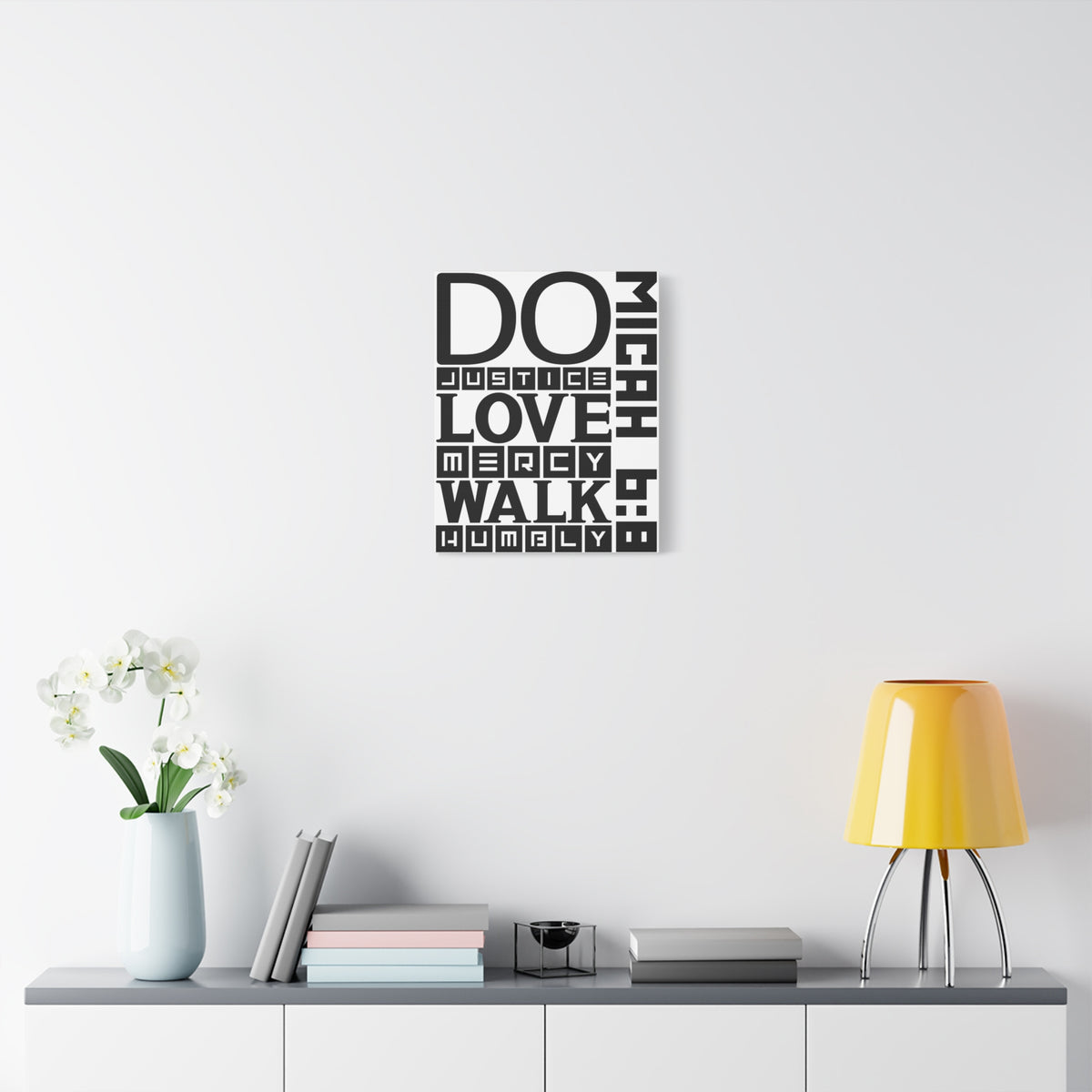 Scripture Walls Micah 6:8 DO Justice Bible Verse Canvas Christian Wall Art Ready to Hang Unframed-Express Your Love Gifts
