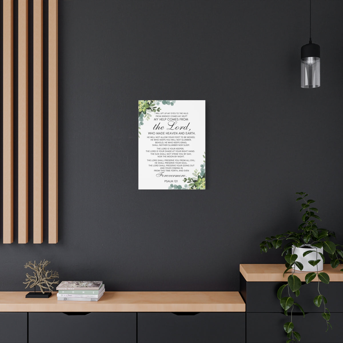 Scripture Walls Psalm 121 My Help Comes From God Bible Verse Canvas Christian Wall Art Ready to Hang Unframed-Express Your Love Gifts