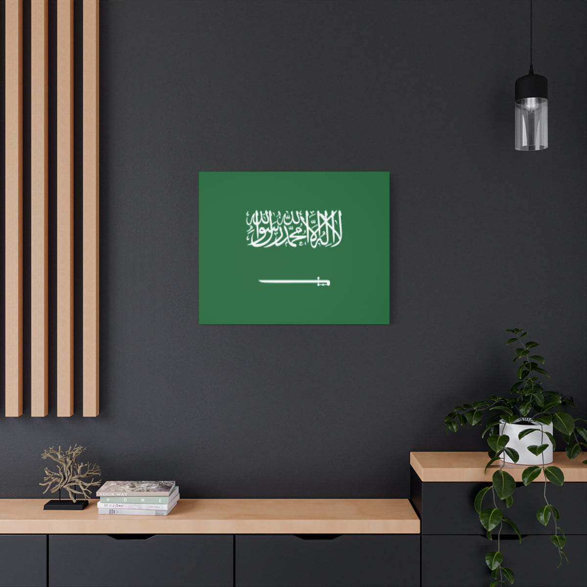 Saudi Arabia Country Flag Canvas Vibrant Wall Art Unframed Home Decor-Express Your Love Gifts