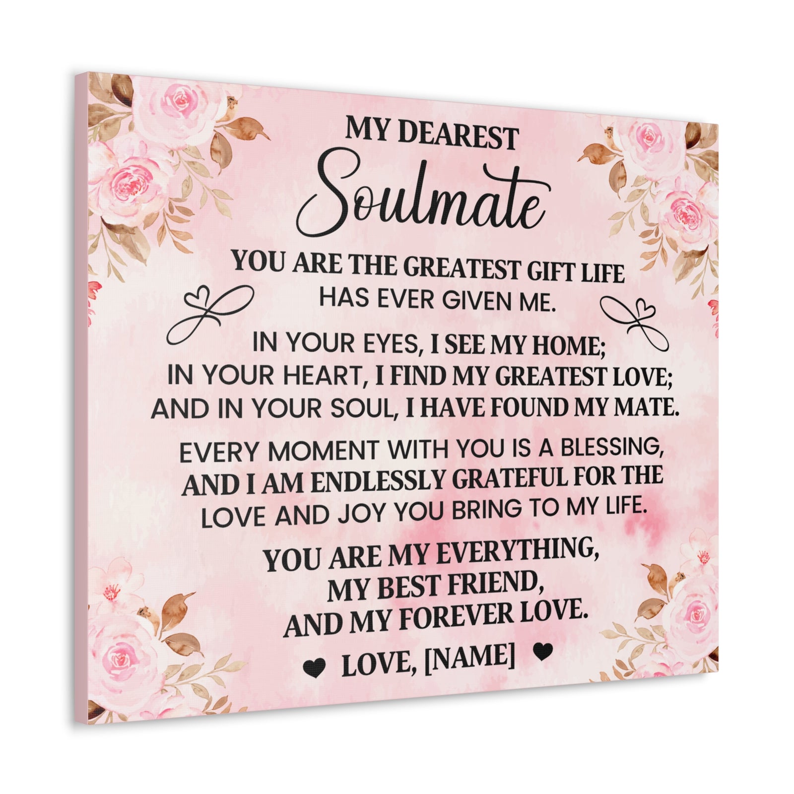 Personalized You Are The Greatest Gift Romantic Inspirational Print Ready to Hang Artwork Unframed-Express Your Love Gifts