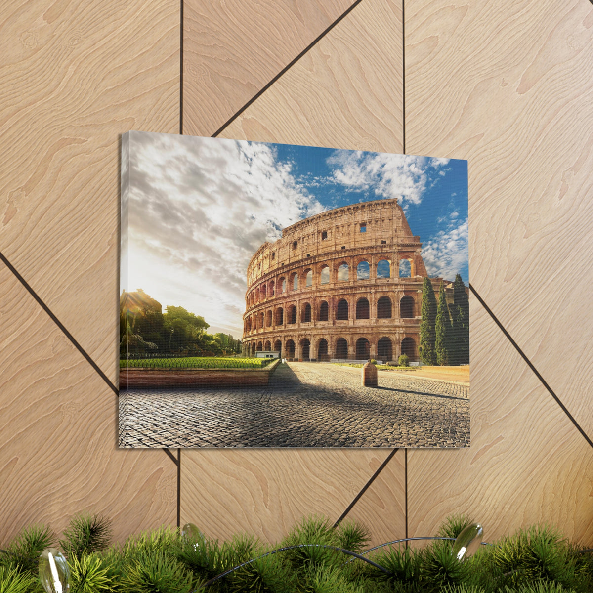 Italy Colosseum in Rome Modern Multicolor Scenic Nature Photography Canvas Home Office Decor Ready to Hang-Express Your Love Gifts