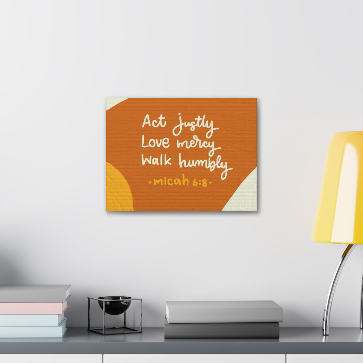 Scripture Canvas Act Justly Micah 6:8 Wall Art Bible Verse Print Ready to Hang-Express Your Love Gifts