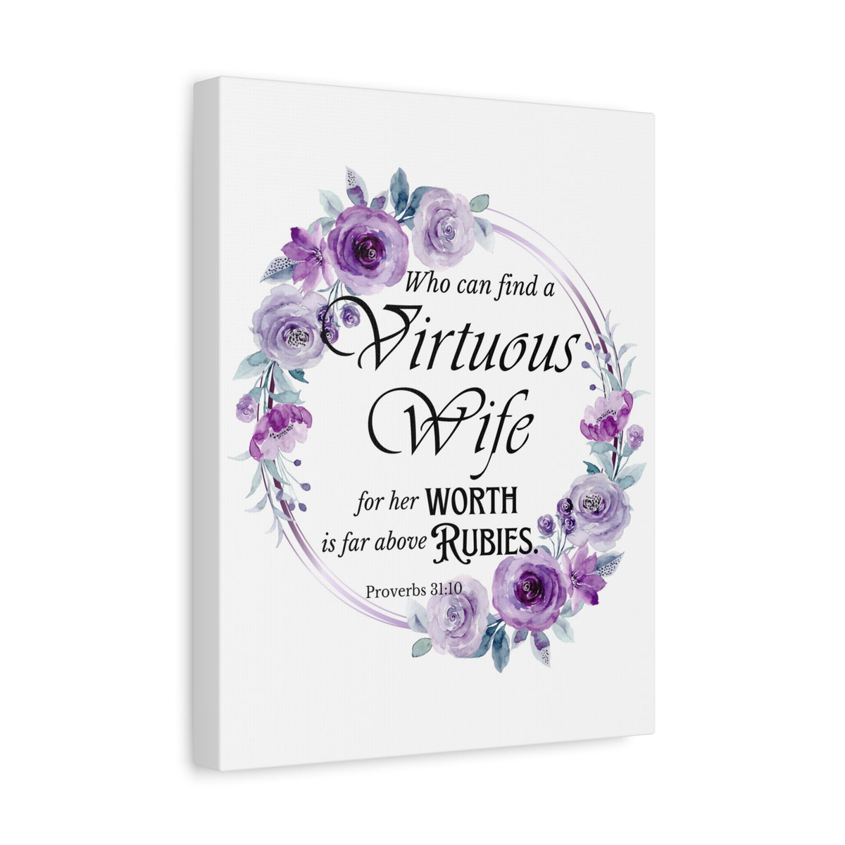 Scripture Walls Proverbs 31:10 A Virtuous Wife Bible Verse Canvas Christian Wall Art Ready to Hang Unframed-Express Your Love Gifts