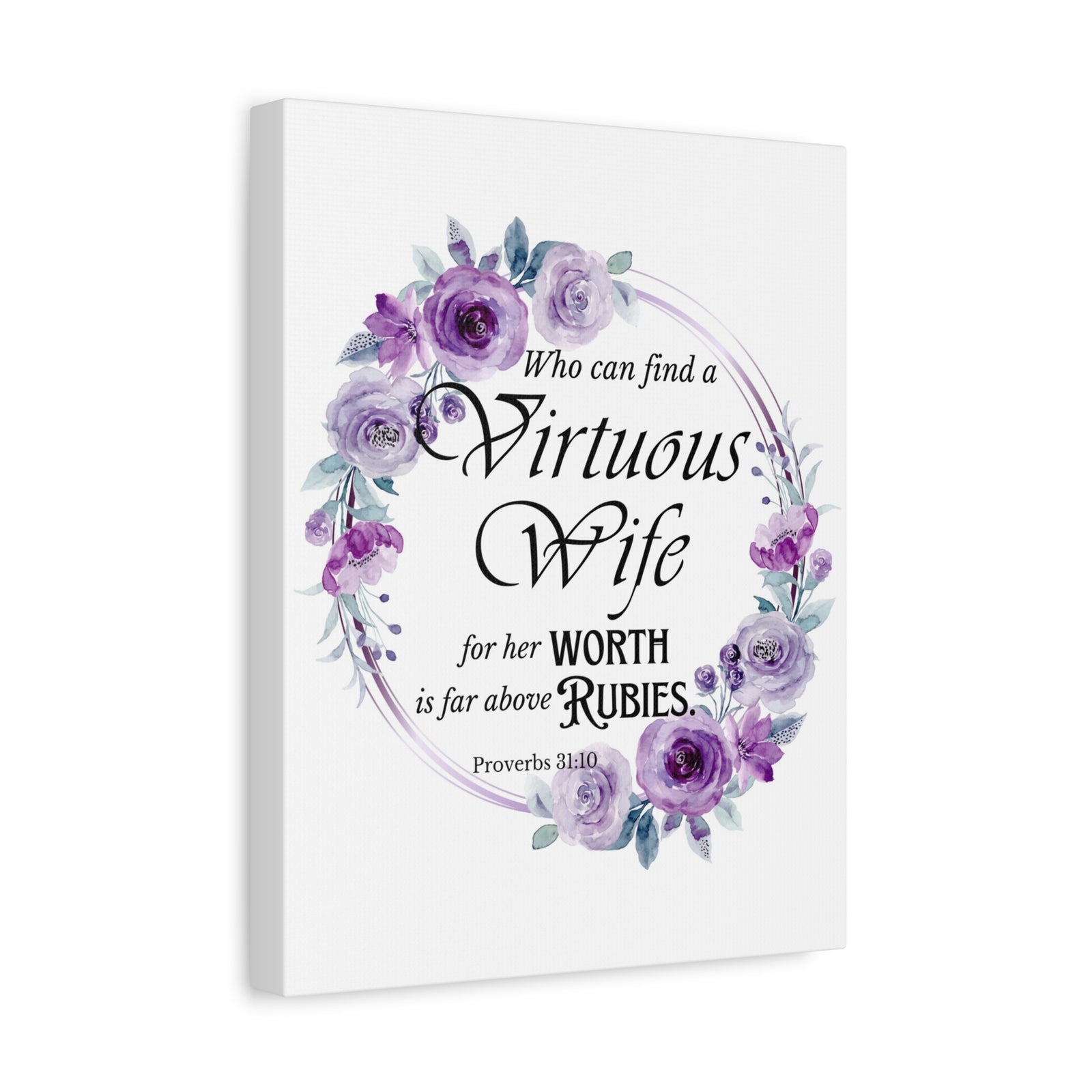 Scripture Walls Proverbs 31:10 A Virtuous Wife Bible Verse Canvas Christian Wall Art Ready to Hang Unframed-Express Your Love Gifts