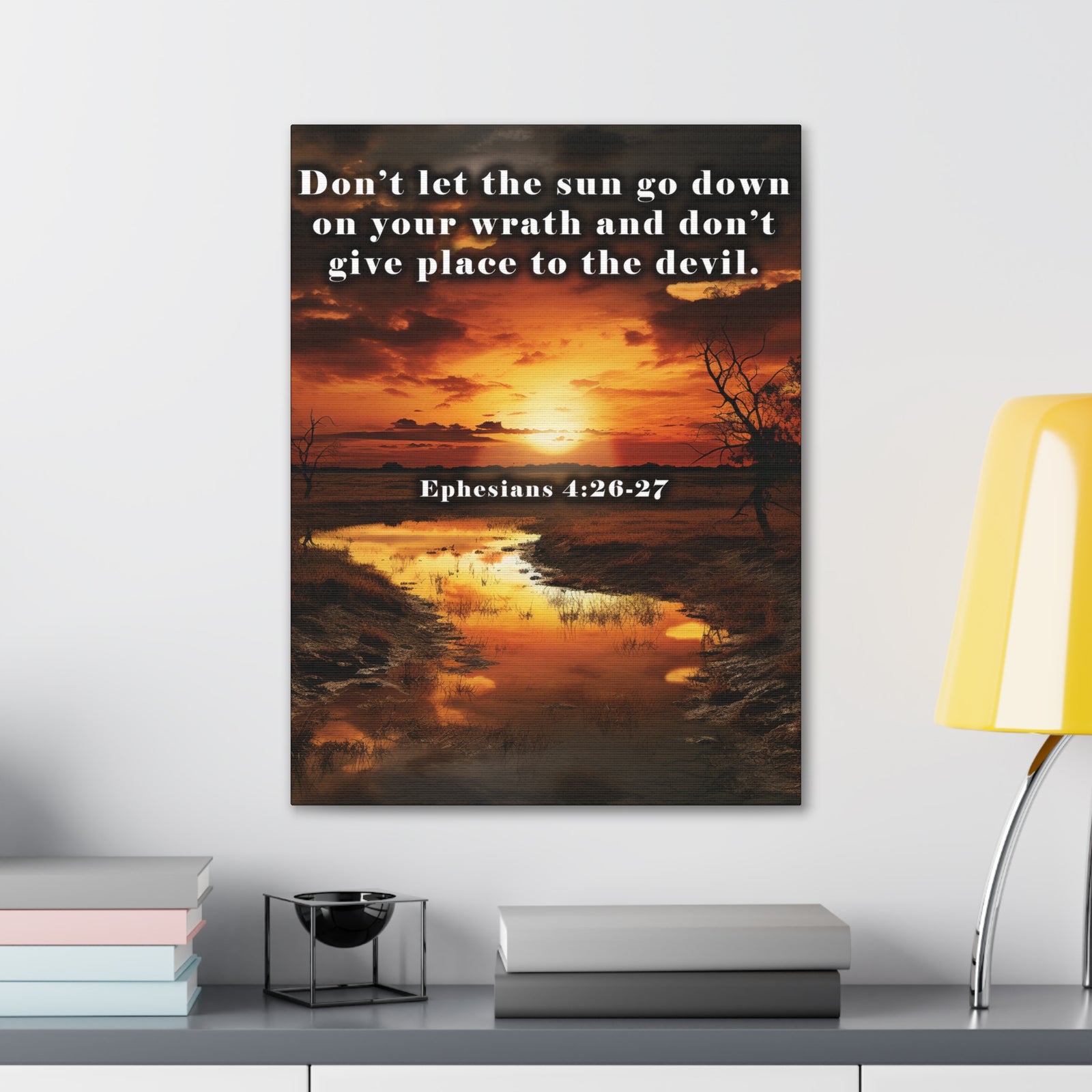 Scripture Walls Be Ye Angry Ephesians 4:26-27 Christian Wall Art Print Ready to Hang Unframed-Express Your Love Gifts
