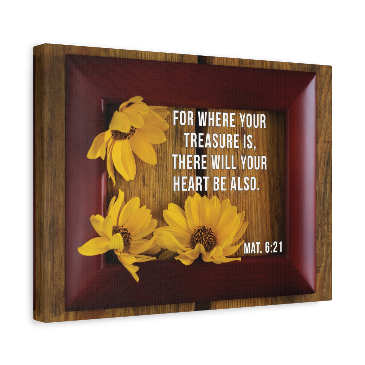 Scripture Walls Will Your Heart Matthew 6:21 Bible Verse Canvas Christian Wall Art Bible Verse Print Ready To Hang-Express Your Love Gifts