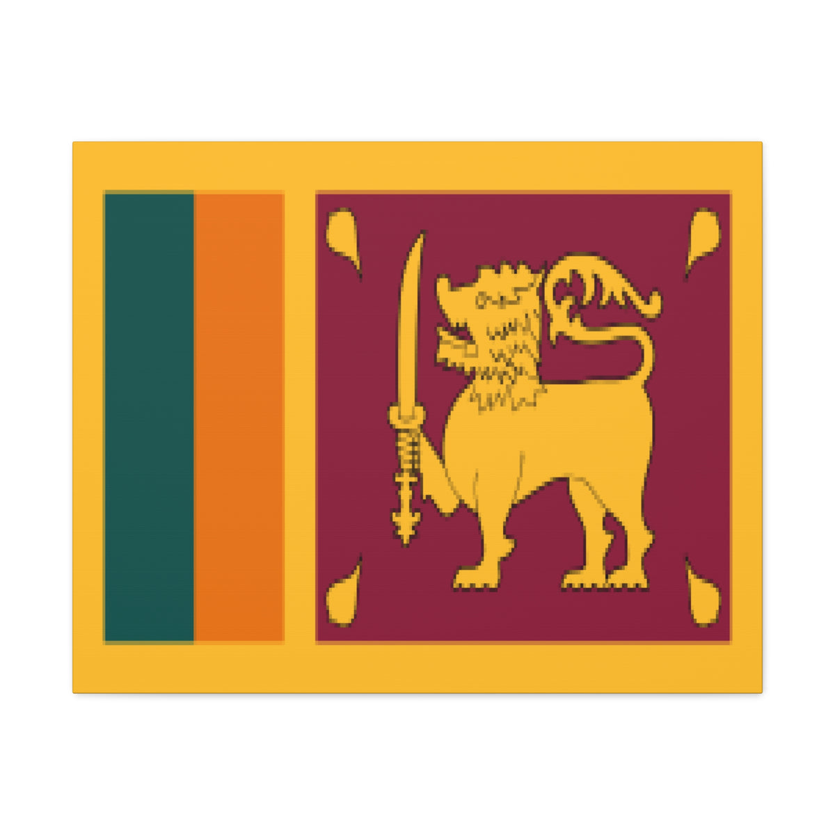 Sri Lanka Country Flag Canvas Vibrant Wall Art Unframed Home Decor-Express Your Love Gifts