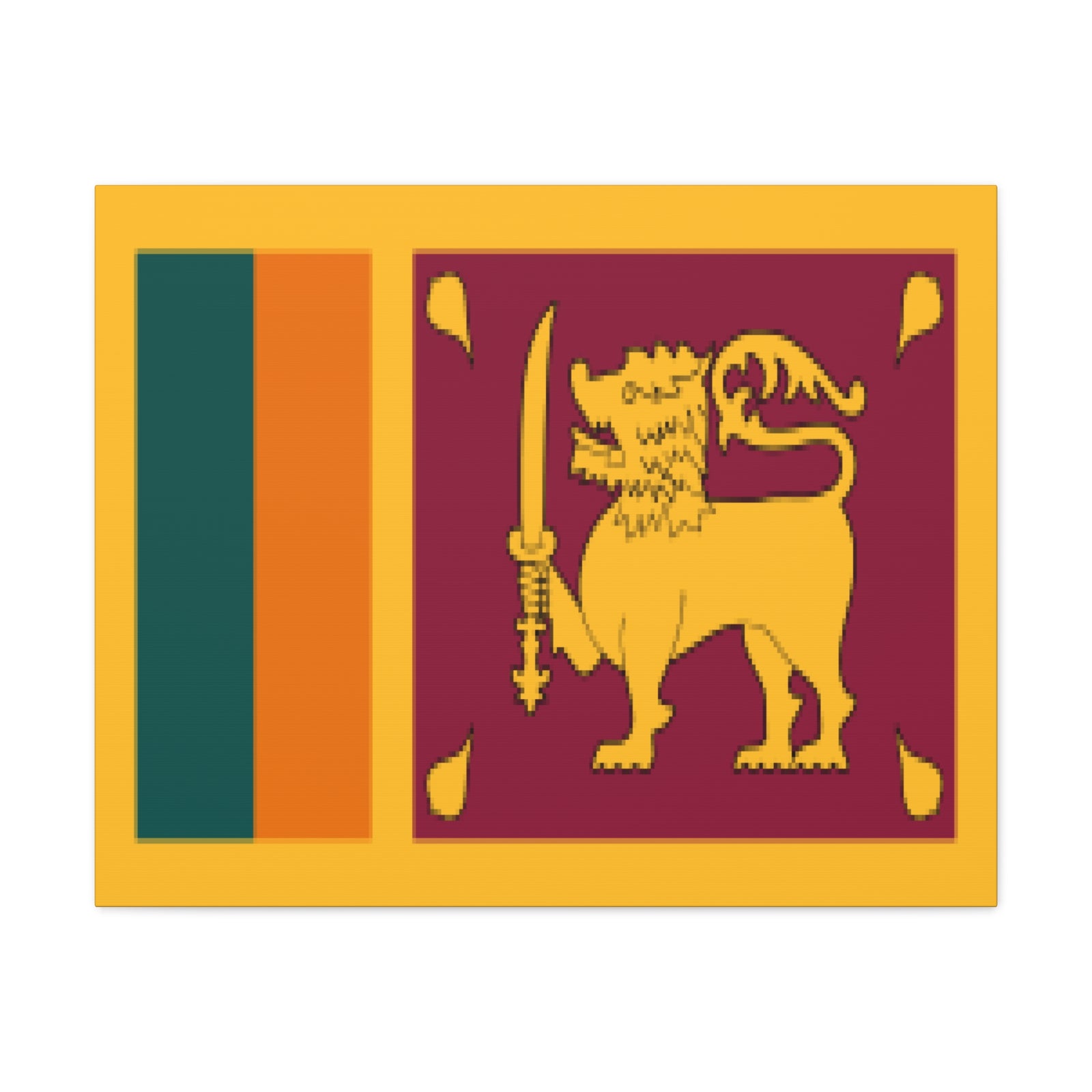 Sri Lanka Country Flag Canvas Vibrant Wall Art Unframed Home Decor-Express Your Love Gifts