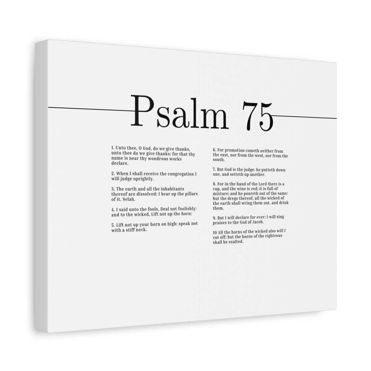 Scripture Canvas God Is The Judge Psalm 75 Christian Wall Art Bible Verse Print Ready to Hang-Express Your Love Gifts