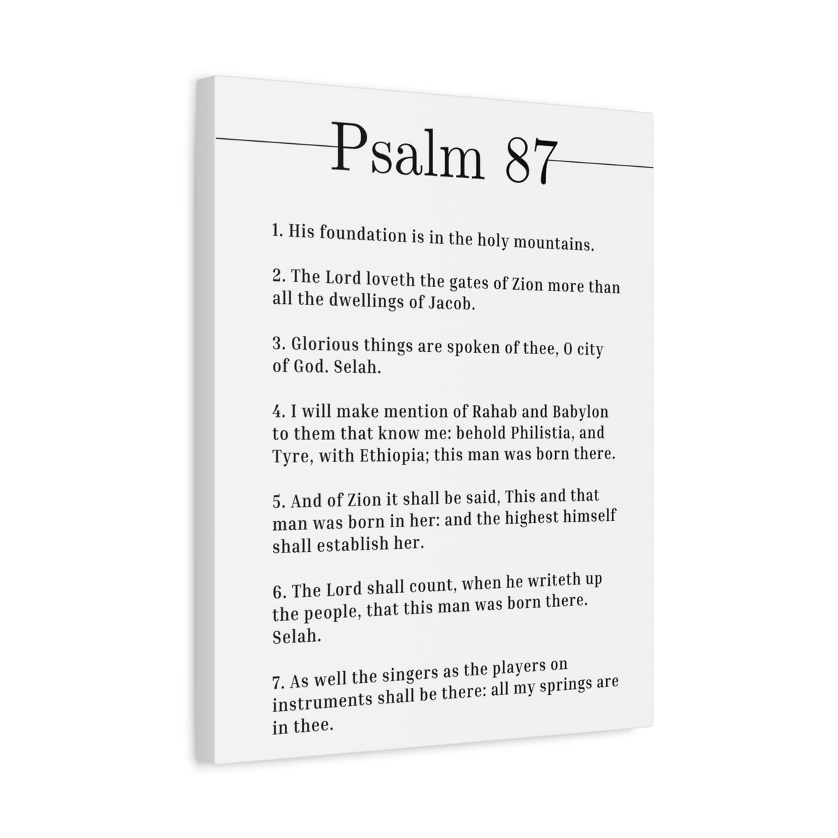 Scripture Canvas City Of God Psalm 87 Christian Wall Art Bible Verse Print Ready to Hang-Express Your Love Gifts