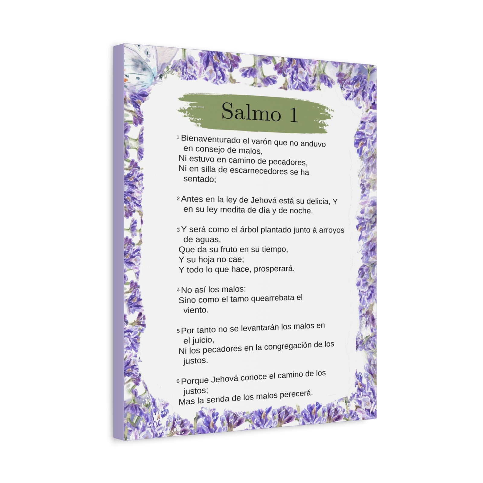 Salmo 1 Impresión De Arte Cristiano en ianoPared Lista Para Colgar-Express Your Love Gifts