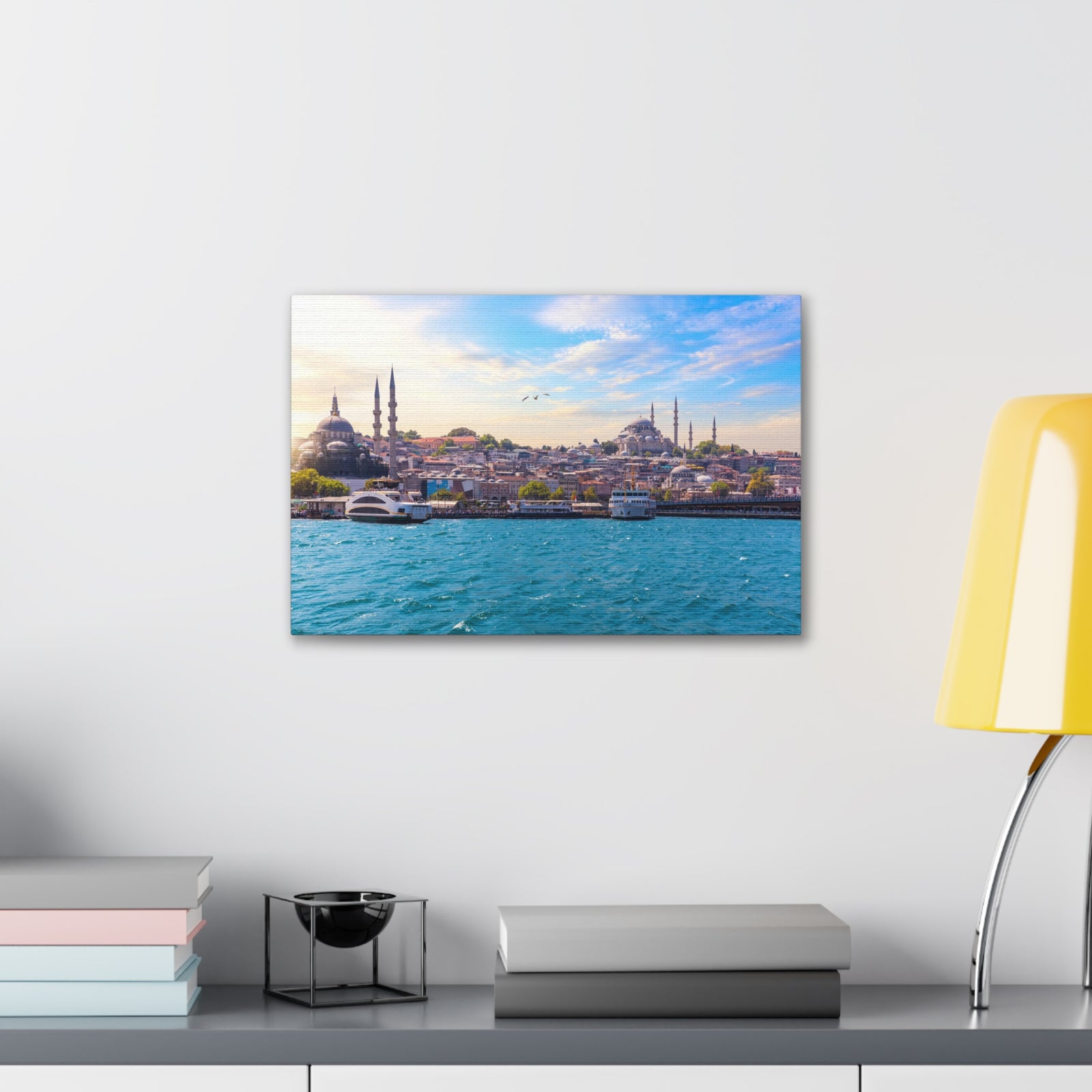 Istanbul Daytime Skyline Canvas Artwork High-Quality Breathtaking Stunning Cityscape for Home Decor Ready to Hang-Express Your Love Gifts
