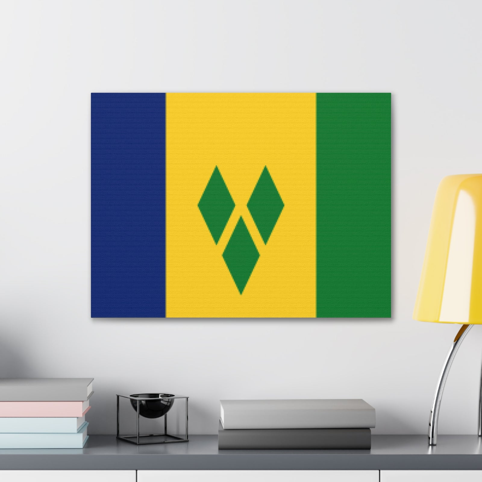 Saint Vincent and the Grenadines Country Flag Canvas Vibrant Wall Art Unframed Home Decor-Express Your Love Gifts