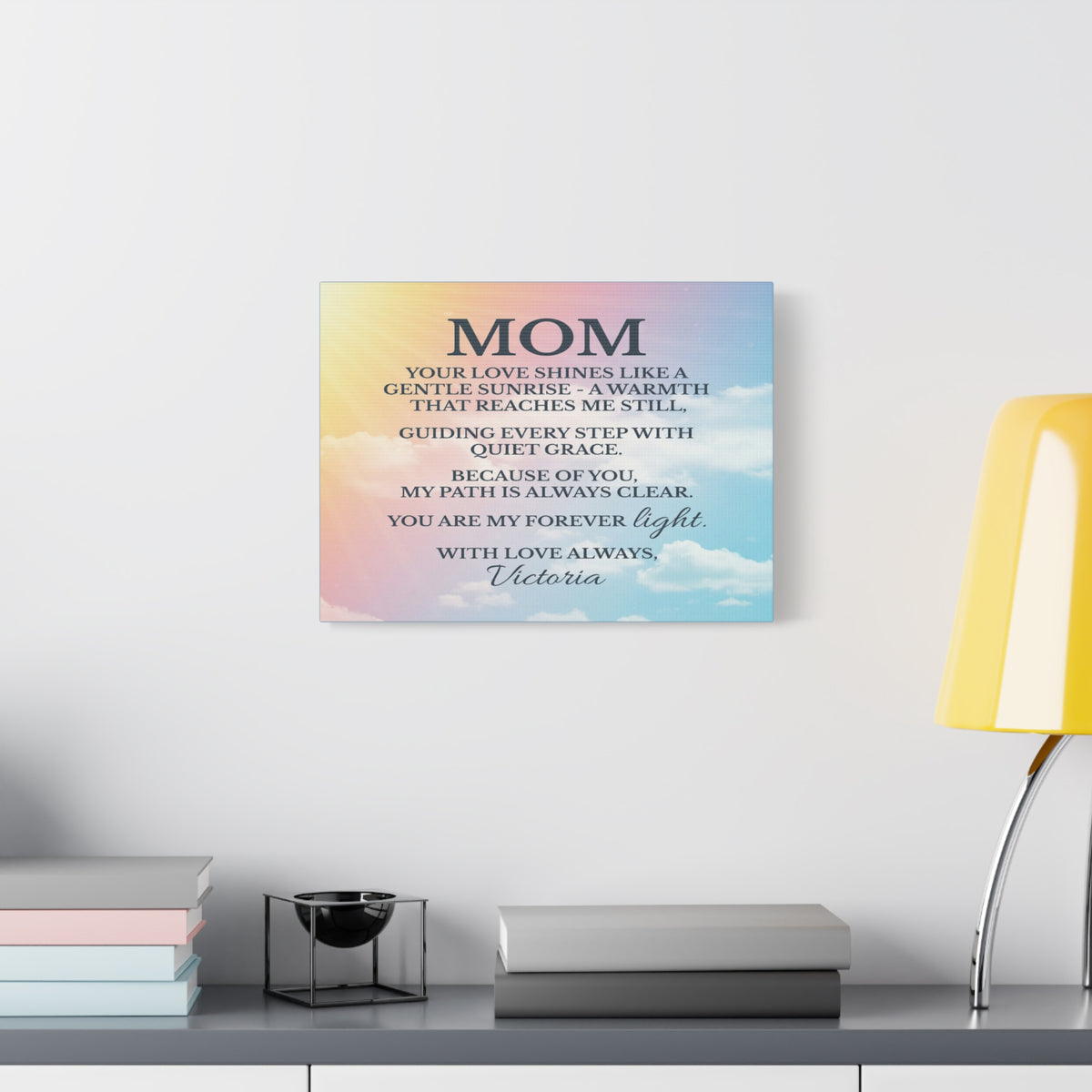 Personalized To Mom Your Love Lights My WayCustom Canvas Wall Art-Express Your Love Gifts