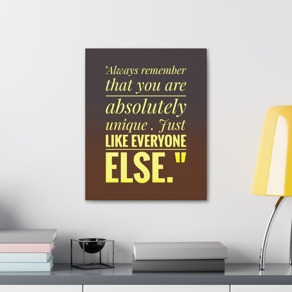 Inspirational Wall Art You Are Absolutely Unique Motivation Wall Decor for Home Office Gym Inspiring Success Quote Print Ready to Hang-Express Your Love Gifts