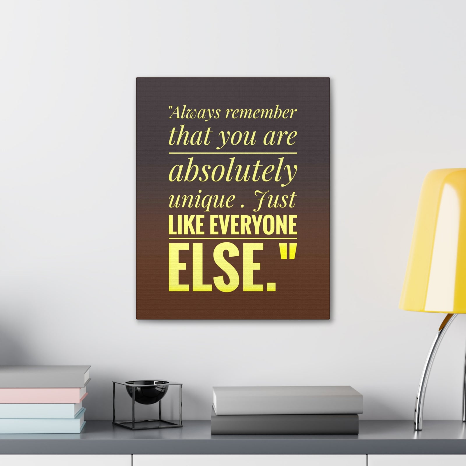 Inspirational Wall Art You Are Absolutely Unique Motivation Wall Decor for Home Office Gym Inspiring Success Quote Print Ready to Hang-Express Your Love Gifts