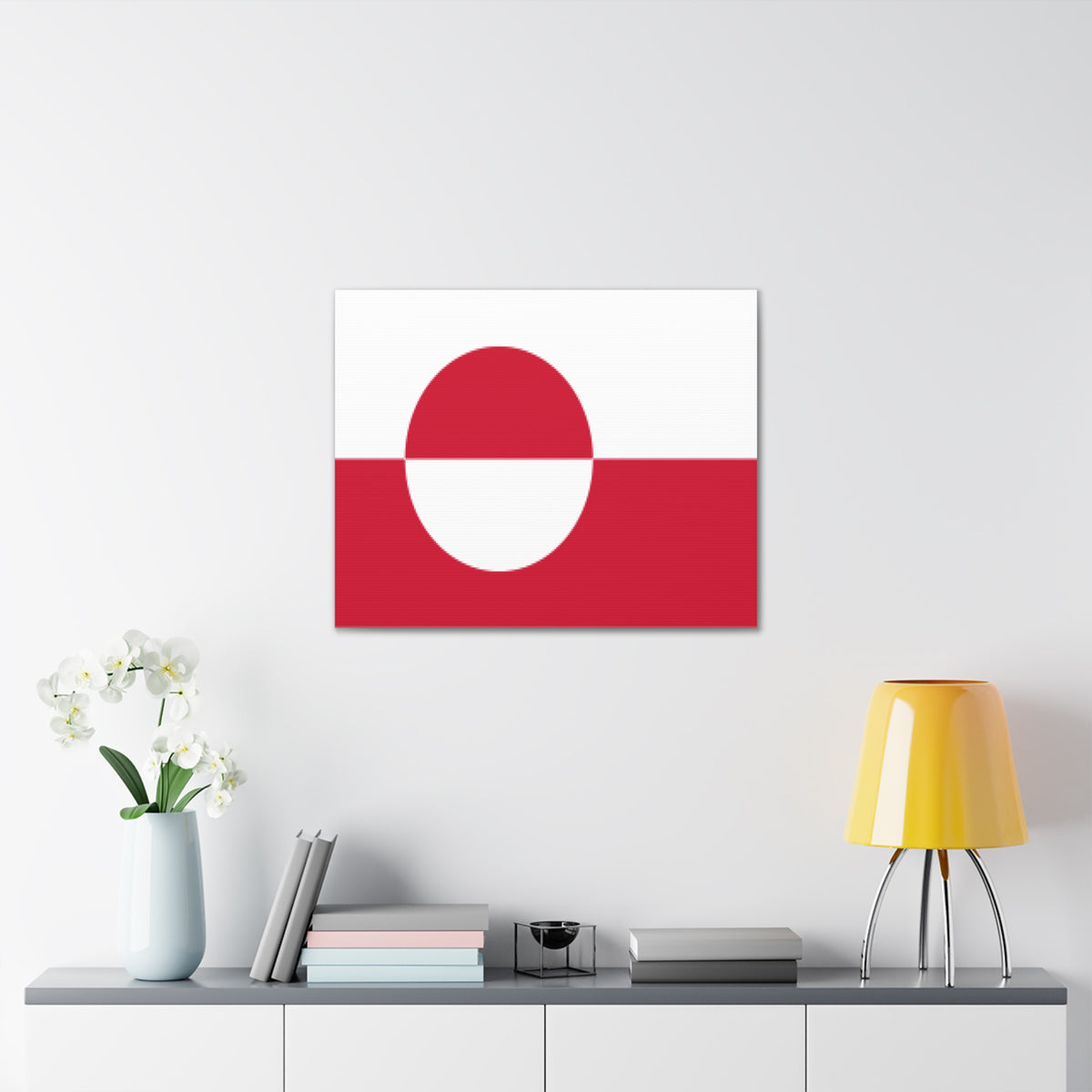 Greenland Country Flag Canvas Vibrant Wall Art Unframed Home Decor-Express Your Love Gifts
