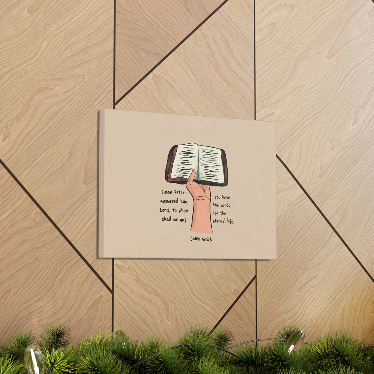 Scripture Walls Lord To Whom Shall We Go John 6:68 Bible Verse Canvas Christian Wall Art Ready To Hang-Express Your Love Gifts