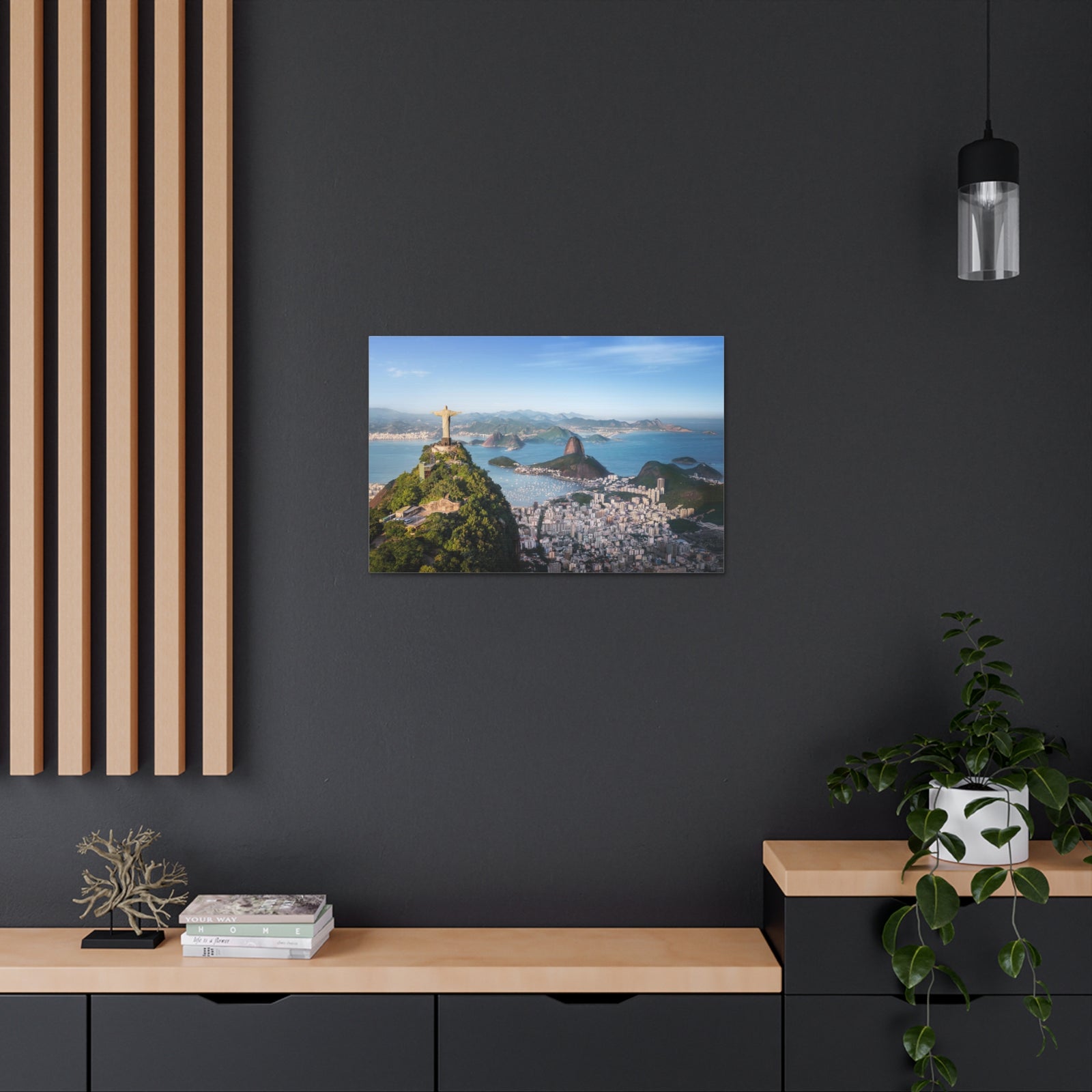 Rio de Janeiro Daytime Skyline Canvas Artwork High-Quality Breathtaking Stunning Cityscape for Home Decor Ready to Hang-Express Your Love Gifts