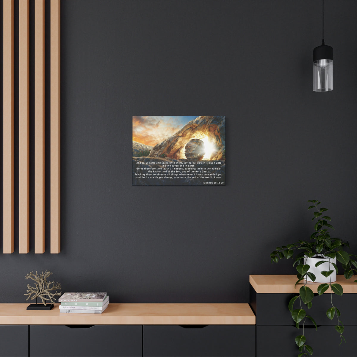 Matthew 28:18-20 The Great Commission Canvas – Christian Wall Art, Ready to Hang-Express Your Love Gifts
