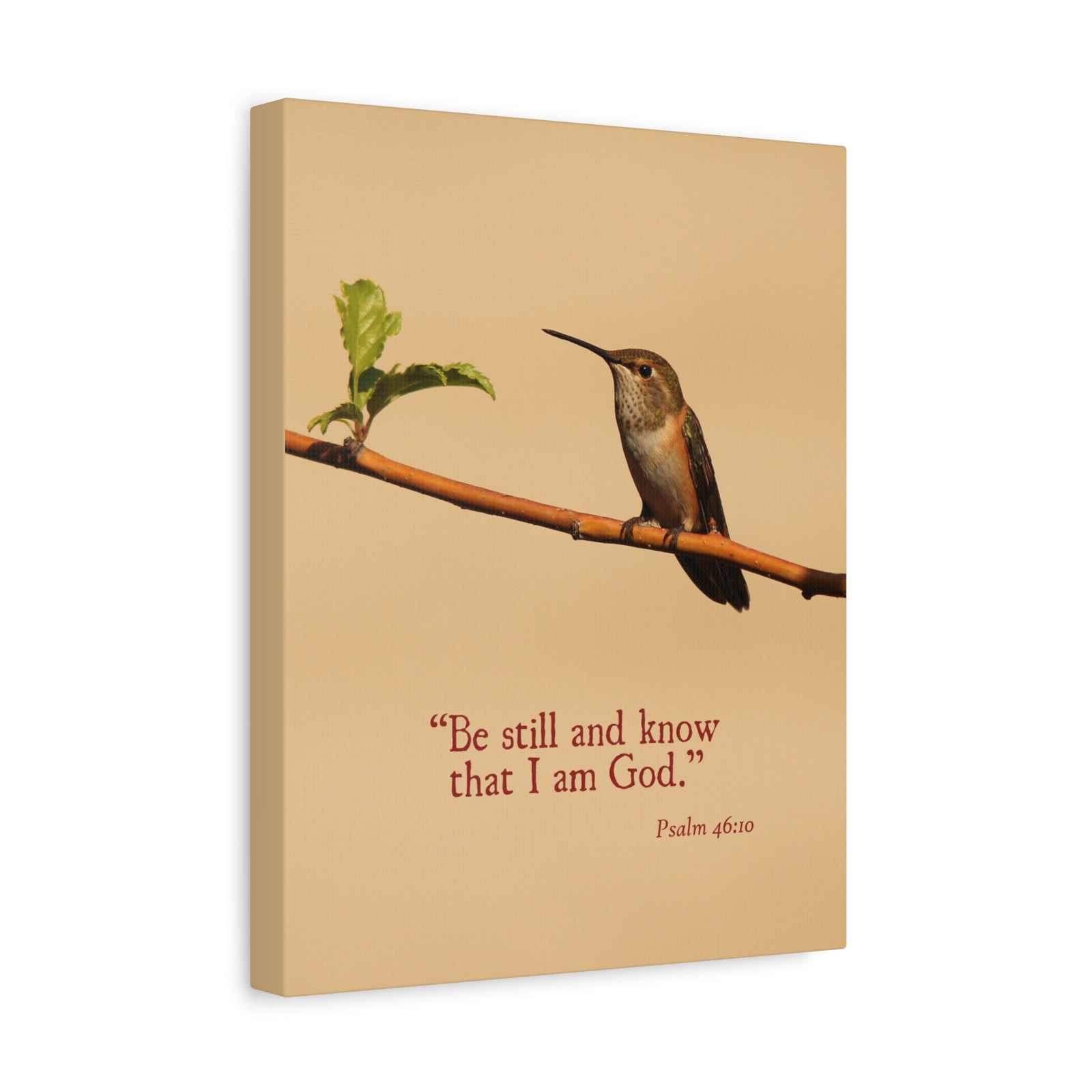 Scripture Canvas Know That I Am God Psalm 46:10 Christian Wall Art Bible Verse Print Ready to Hang-Express Your Love Gifts