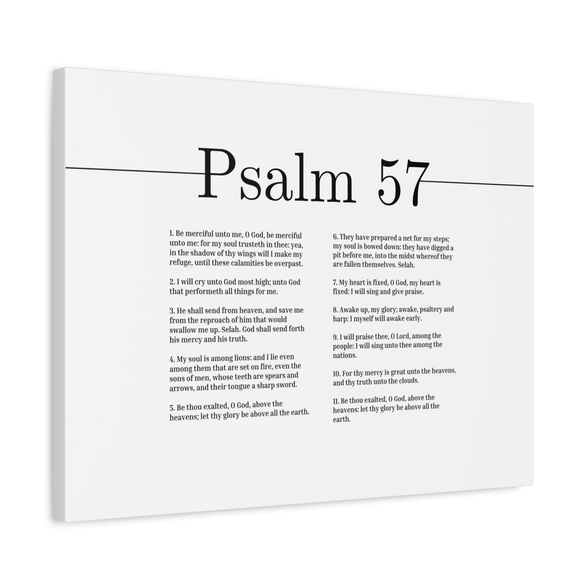 Scripture Canvas His Mercy And His Truth Psalm 57 Christian Wall Art Bible Verse Print Ready to Hang-Express Your Love Gifts