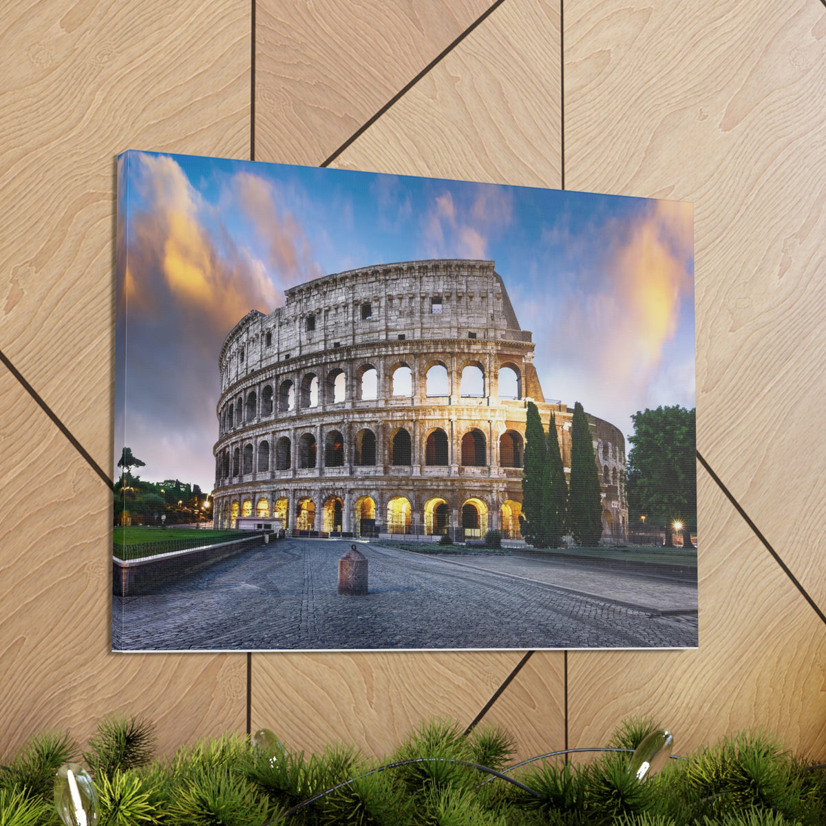 Colosseum in Italy Nature Wilderness Photography Canvas Wall Art for Home Decor Ready-to-Hang-Express Your Love Gifts