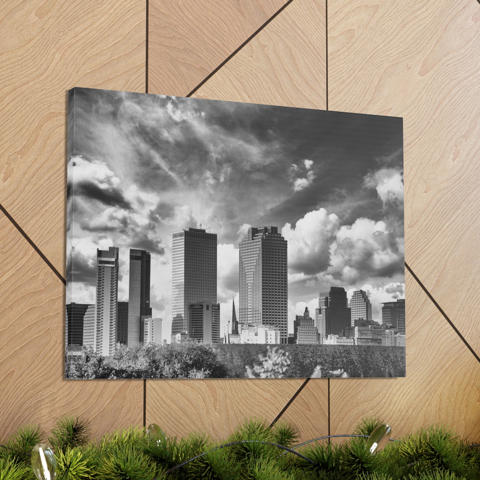 New Orleans Black And White Skyline Canvas Artwork High-Quality Breathtaking Stunning Cityscape for Home Decor Ready to Hang-Express Your Love Gifts