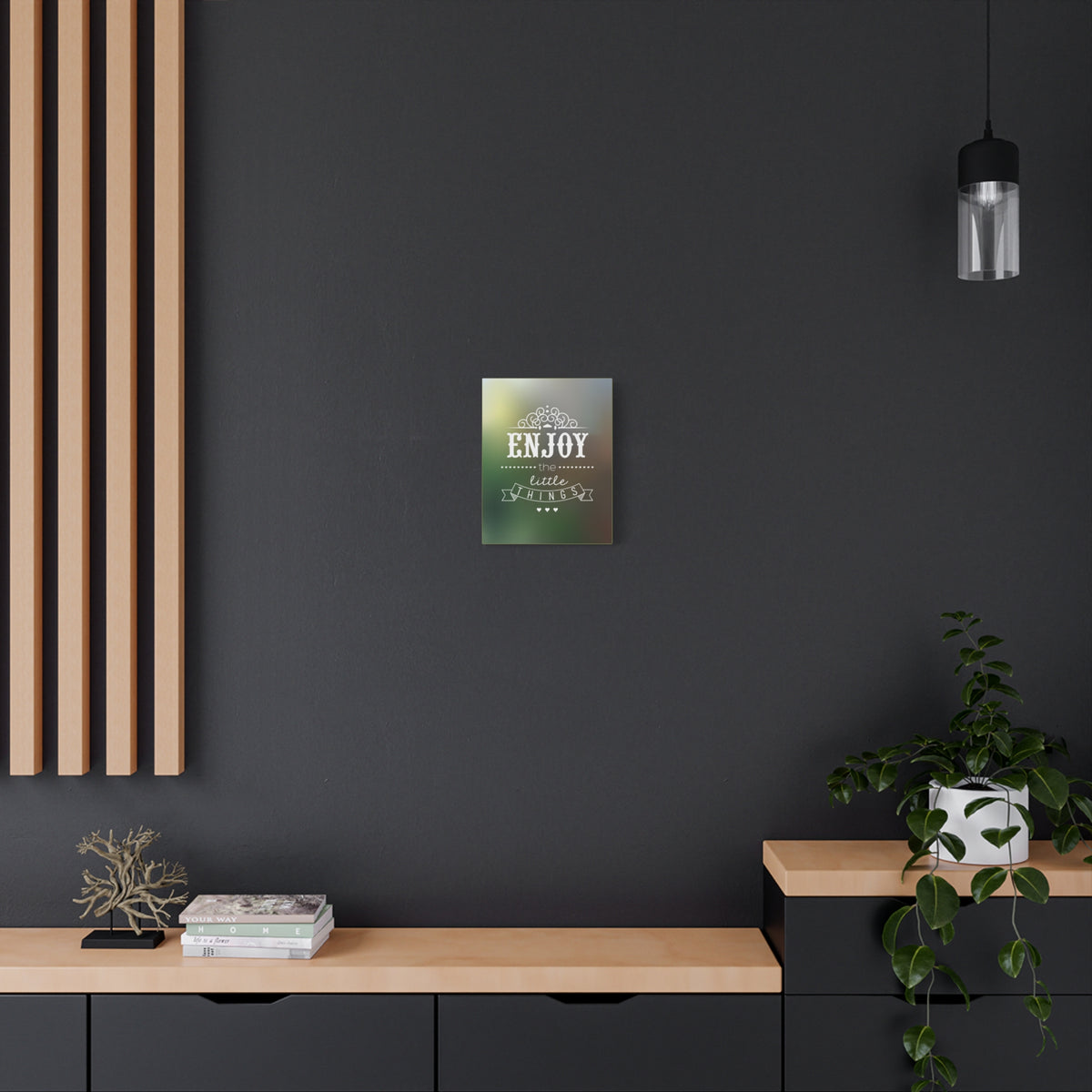 Inspirational Wall Art Enjoy The Little Things Motivation Wall Decor for Home Office Gym Inspiring Success Quote Print Ready to Hang-Express Your Love Gifts