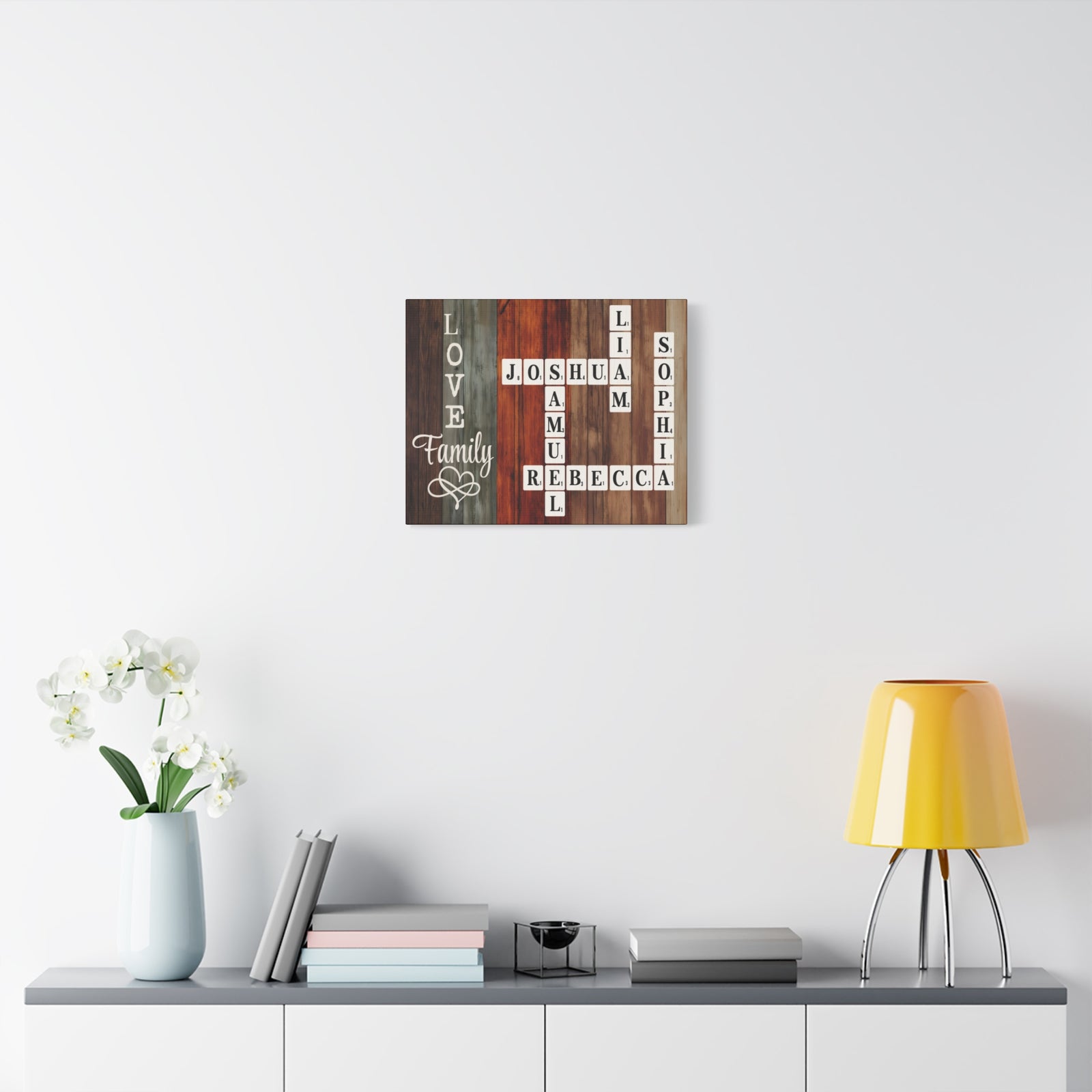 Personalized Scrabble Name Love Family Motivational Wall Art Print Ready to Hang-Express Your Love Gifts