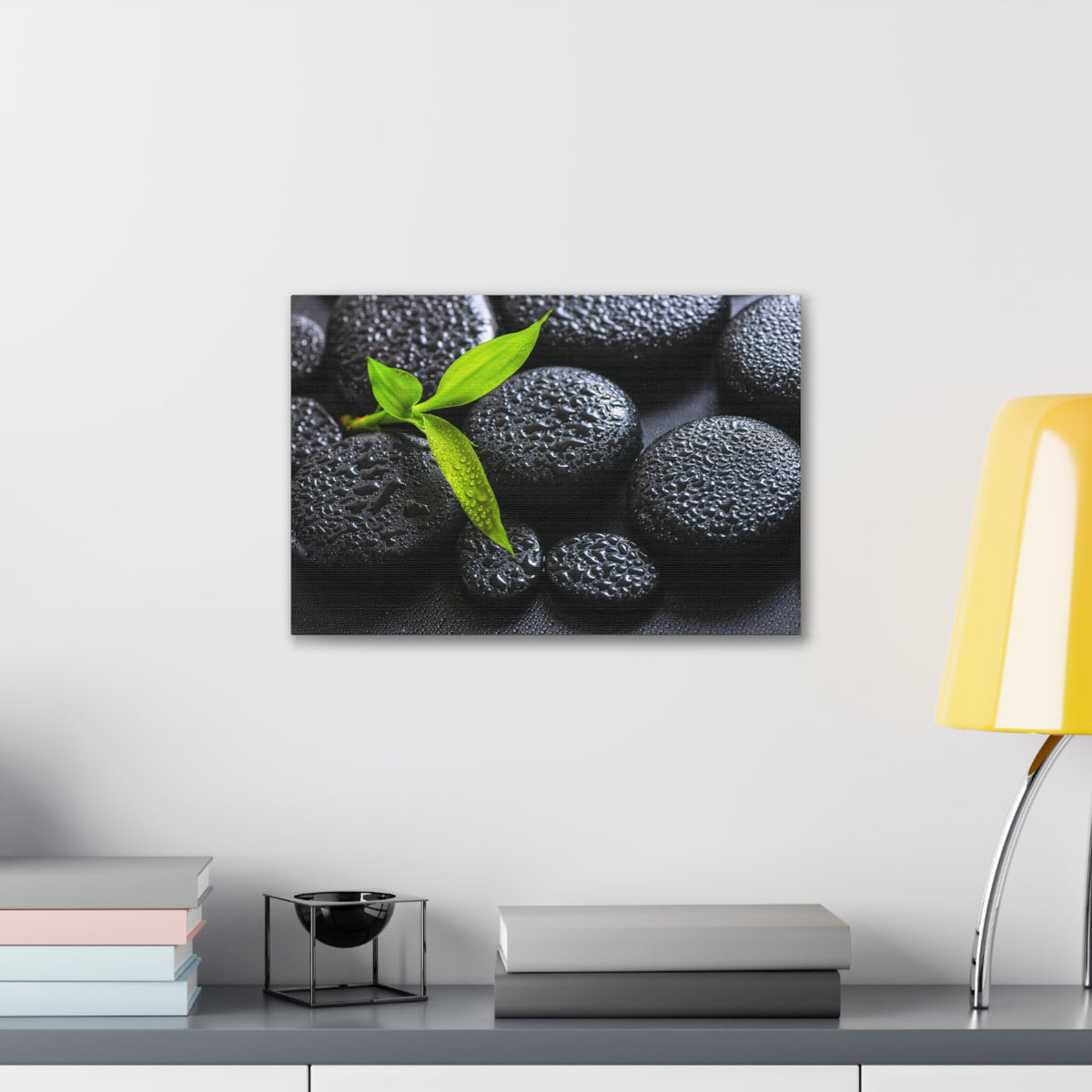 Green Branch Bamboo Forest Floral Nature Photography Canvas Wall Art for Home Decor Ready-to-Hang-Express Your Love Gifts