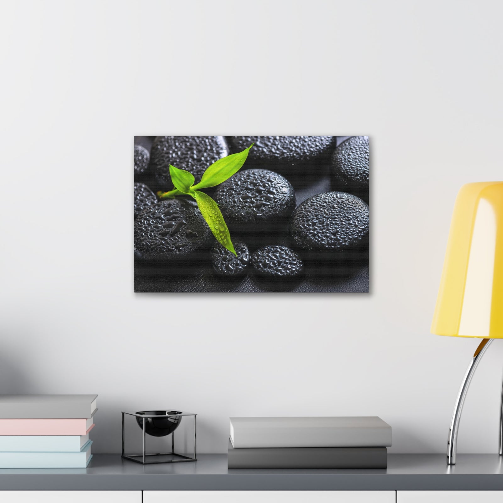 Green Branch Bamboo Forest Floral Nature Photography Canvas Wall Art for Home Decor Ready-to-Hang-Express Your Love Gifts