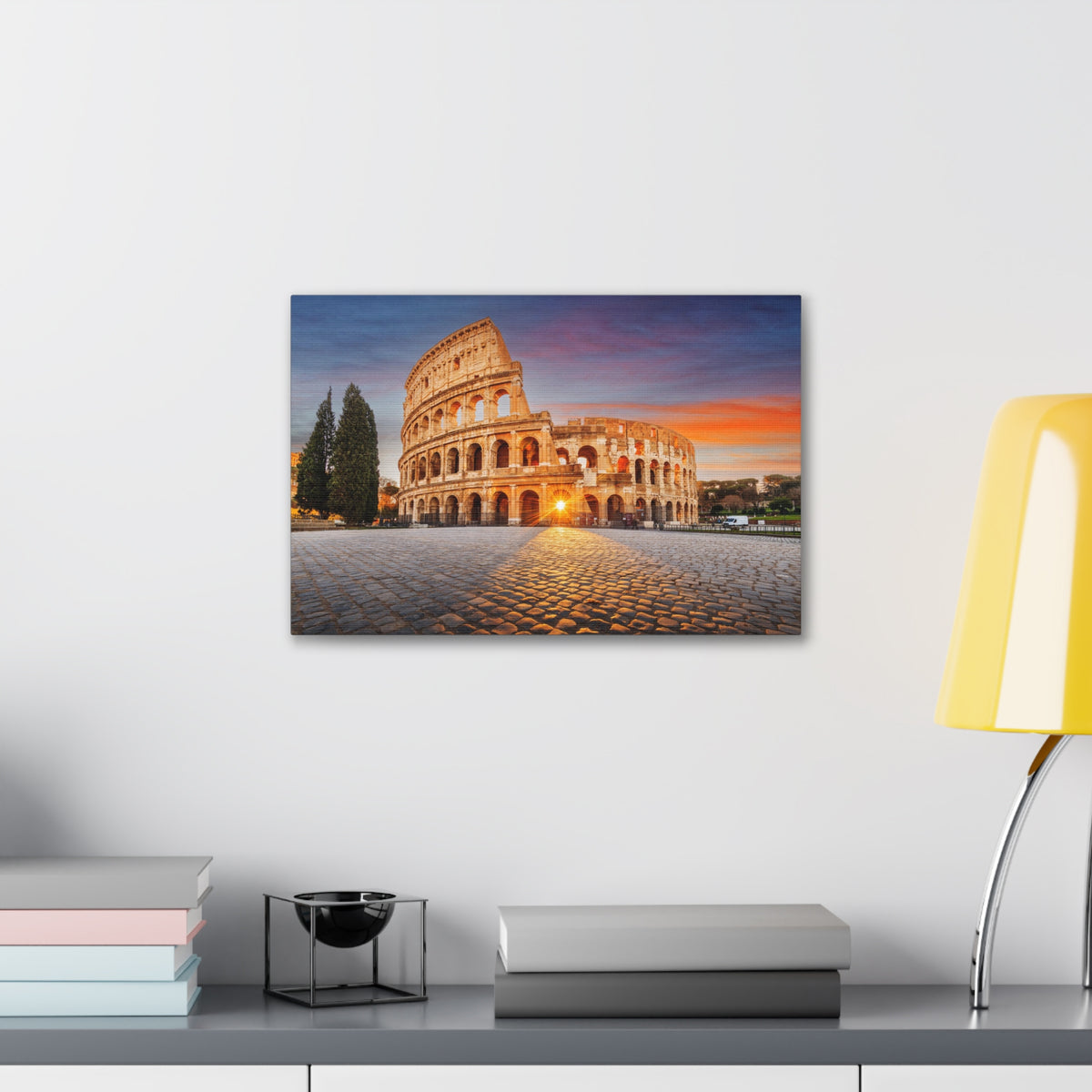 Colosseum in Rome Night Modern Multicolor Scenic Nature Photography Canvas Home Office Decor Ready to Hang-Express Your Love Gifts