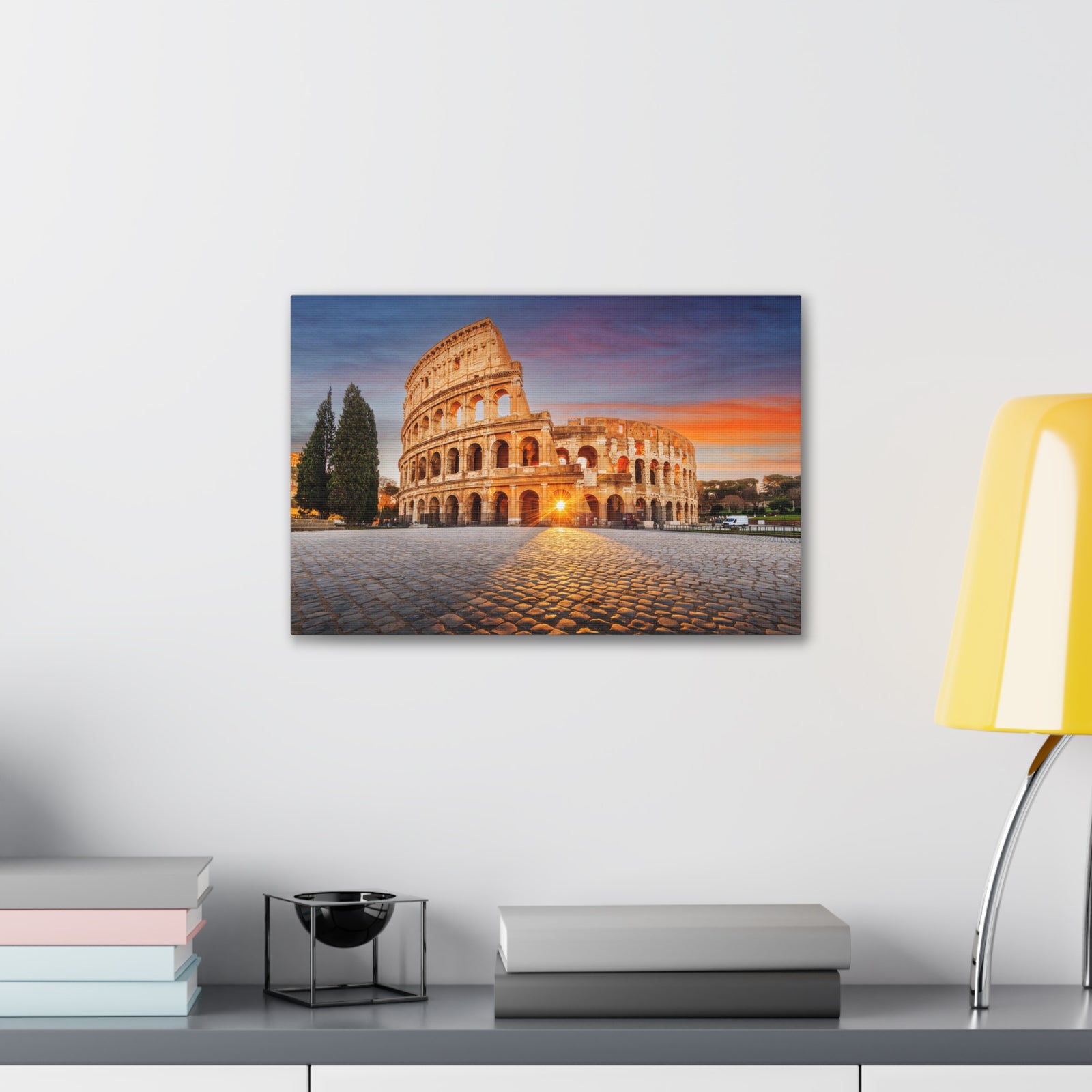 Colosseum in Rome Night Modern Multicolor Scenic Nature Photography Canvas Home Office Decor Ready to Hang-Express Your Love Gifts