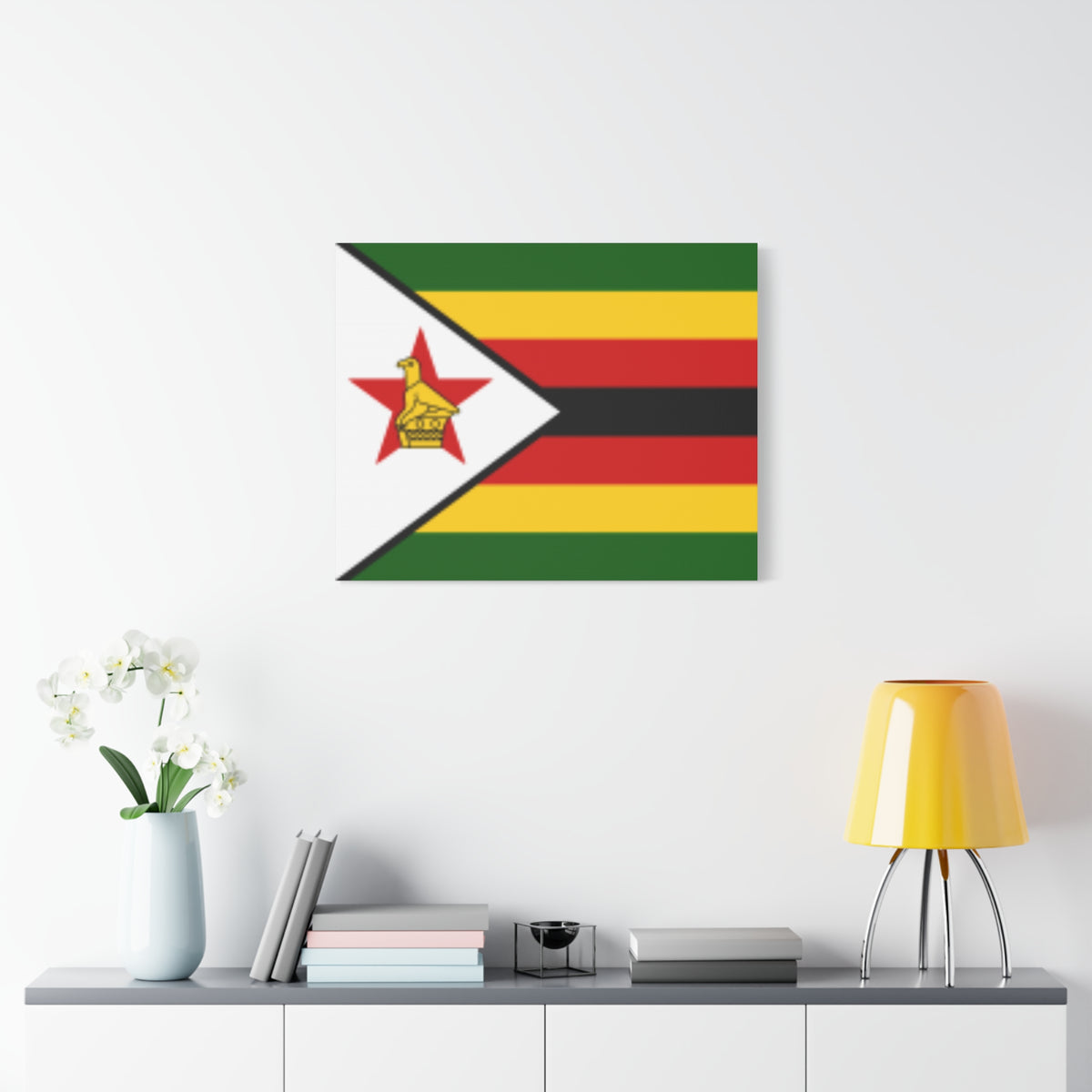 Zimbabwe Country Flag Canvas Vibrant Wall Art Unframed Home Decor-Express Your Love Gifts