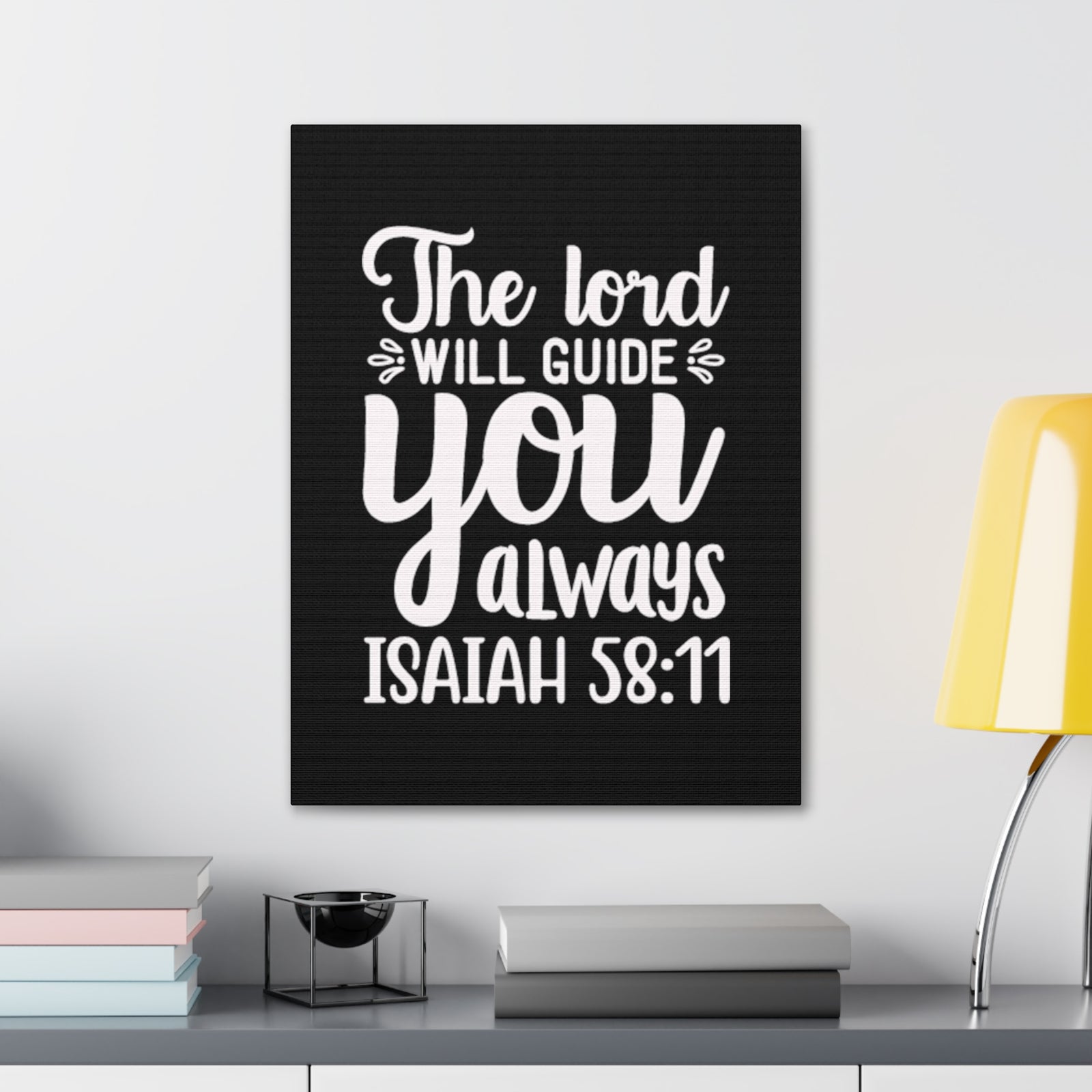 Scripture Walls Isaiah 58:11 The Lord Will Guide You Always Bible Verse Canvas Christian Wall Art Ready to Hang Unframed-Express Your Love Gifts